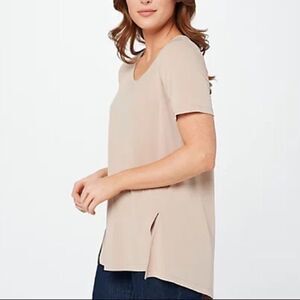Susan Graver Every Day Liquid Knit Side Slits Top